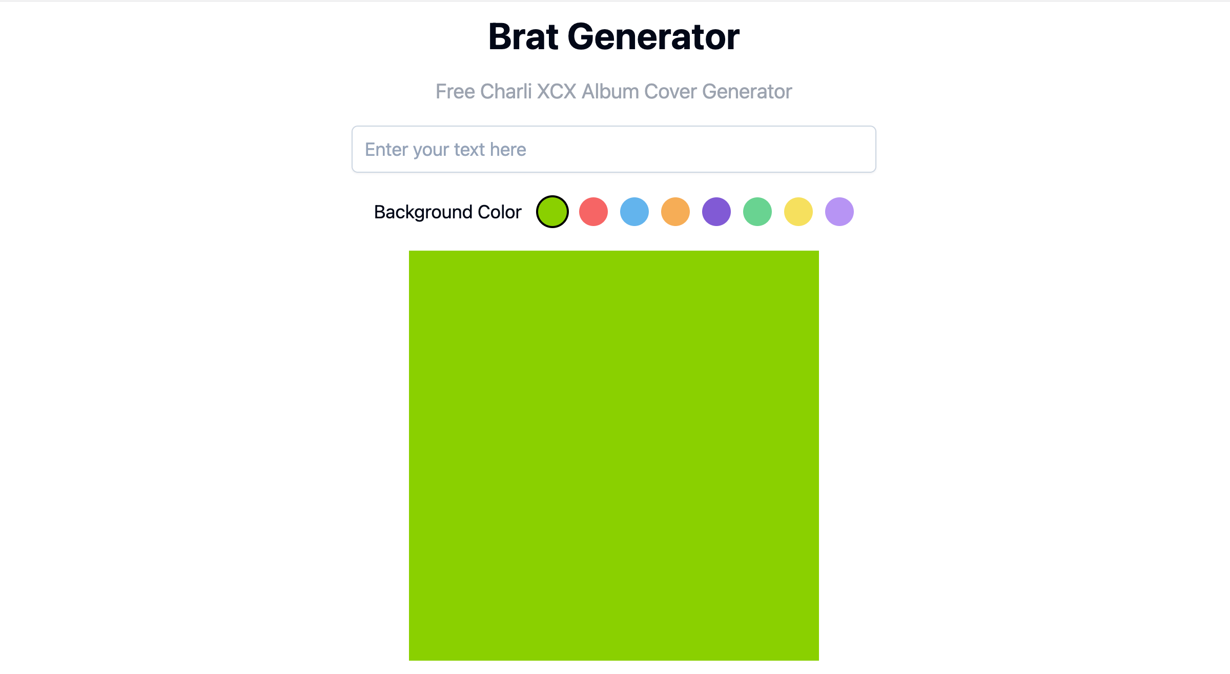 Brat Background Color Charli XCX